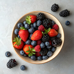 Obraz premium strawberries and blueberries