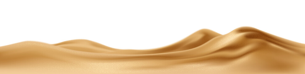Abstract Vector Illustration of Golden Dunes Concept, Featuring Smooth Wavy Shapes as a Background Design