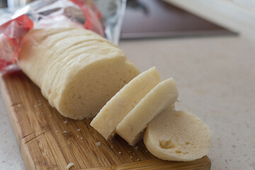 Czech leavened dumpling as a side dish