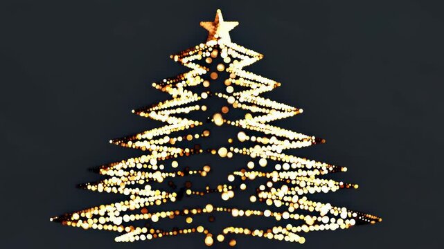 The Christmas tree features a golden bokeh effect, created using 3dsmax and the Arnold renderer for its pleasing bokeh