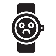 smartwatch glyph icon