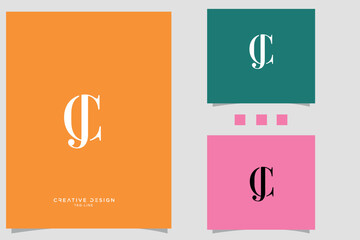 CJ, JC,C , J, Abstract Letters Logo Monogram