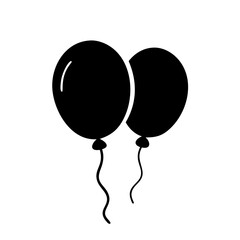 balloon icon, balloon silhouette vector illustration-Editable Vector Art of balloon,balloon vector © Mahmudul