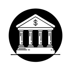 bank icon, bank silhouette vector illustration-Editable Vector Art of bank,bank vector