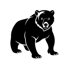 bear icon, bear silhouette vector illustration-Editable Vector Art of bear,bear vector