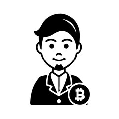 bitcoin icon, bitcoin silhouette vector illustration-Editable Vector Art of bitcoin,bitcoin vector