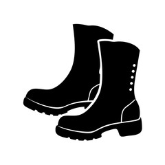 boots icon, boots silhouette vector illustration-Editable Vector Art of boots,boots vector
