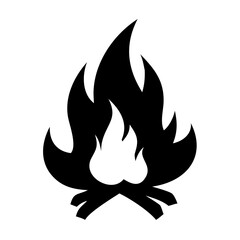 campfire icon, campfire silhouette vector illustration-Editable Vector Art of campfire,campfire vector