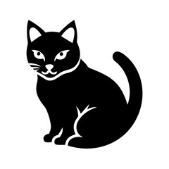 cat icon, cat silhouette vector illustration-Editable Vector Art of cat,cat vector