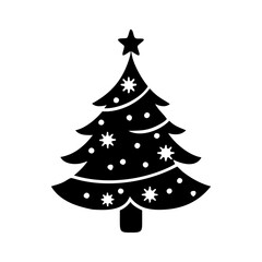 christmas tree icon, christmas tree silhouette vector illustration-Editable Vector Art of christmas tree,christmas tree vector