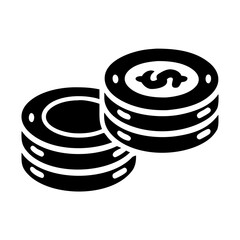 coins icon, coins silhouette vector illustration-Editable Vector Art of coins,coins vector