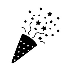 confetti icon, confetti silhouette vector illustration-Editable Vector Art of confetti,confetti vector