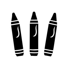 crayons icon, crayons silhouette vector illustration-Editable Vector Art of crayons,crayons vector