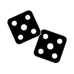 dice icon, dice silhouette vector illustration-Editable Vector Art of dice,dice vector