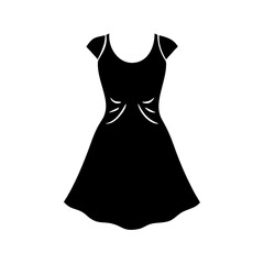 dress icon, dress silhouette vector illustration-Editable Vector Art of dress,dress vector