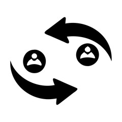 exchange icon, exchange silhouette vector illustration-Editable Vector Art of exchange,exchange vector