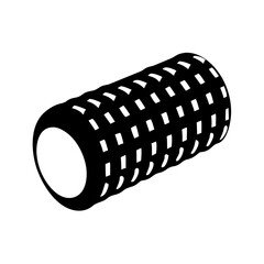 foam roller icon, foam roller silhouette vector illustration-Editable Vector Art of foam roller,foam roller vector