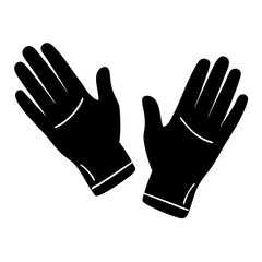 Obraz premium gloves icon, gloves silhouette vector illustration-Editable Vector Art of gloves,gloves vector