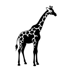 Obraz premium giraffe icon, giraffe silhouette vector illustration-Editable Vector Art of giraffe,giraffe vector