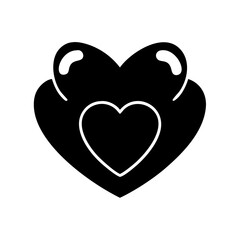 heart symbol icon, heart symbol silhouette vector illustration-Editable Vector Art of heart symbol,heart symbol vector