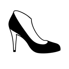 high heel icon, high heel silhouette vector illustration-Editable Vector Art of high heel,high heel vector