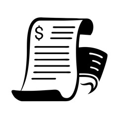 invoice icon, invoice silhouette vector illustration-Editable Vector Art of invoice,invoice vector