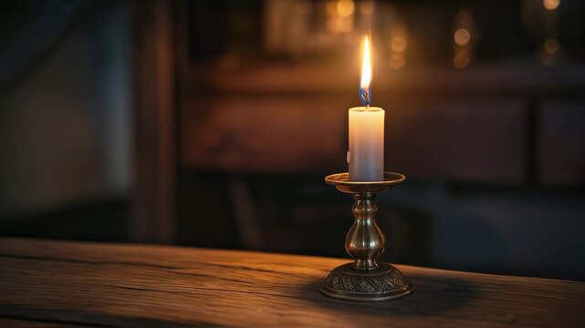 Warm Candle Light in Dark Setting