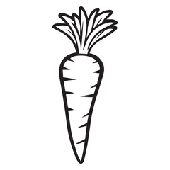vector illustration of a carrot