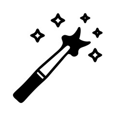 magic wand icon, magic wand silhouette vector illustration-Editable Vector Art of magic wand,magic wand vector