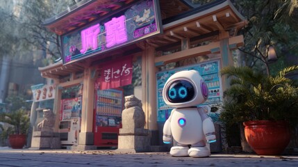 City night street scene blurred figure