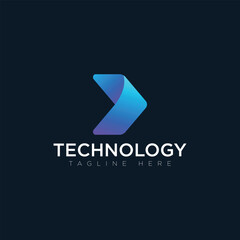 Tachnology logo, tagline here, vector logo