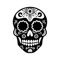 mexican sugar skull icon, mexican sugar skull silhouette vector illustration-Editable Vector Art of mexican sugar skull,mexican sugar skull vector