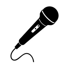 microphone icon, microphone silhouette vector illustration-Editable Vector Art of microphone,microphone vector