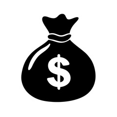 money bag icon, money bag silhouette vector illustration-Editable Vector Art of money bag,money bag vector