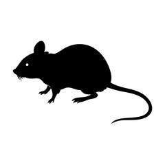 mouse icon, mouse silhouette vector illustration-Editable Vector Art of mouse,mouse vector