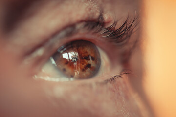 Naklejka premium Macro Human Eye Close-Up