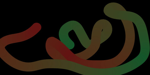 Abstract Rainbow Curves Vibrant Colorful Creative Design, Neon Color Gradient squiggle lines. Scribble stripe with wavy elements. Abstract organic dynamic colorful Shapes on dark background.