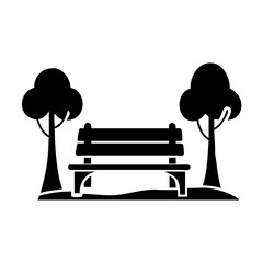 park bench icon, park bench silhouette vector illustration-Editable Vector Art of park bench,park bench vector