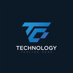 Tachnology logo, tagline here, vector logo