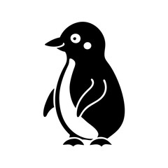 penguin icon, penguin silhouette vector illustration-Editable Vector Art of penguin,penguin vector