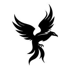 phoenix icon, phoenix silhouette vector illustration-Editable Vector Art of phoenix,phoenix vector