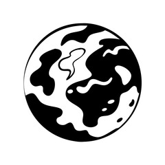planet icon, planet silhouette vector illustration-Editable Vector Art of planet,planet vector