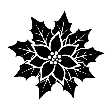 recommend clip art: poinsettia christmas icon, poinsettia christmas silhouette vector illustration-Editable Vector Art of poinsettia christmas,poinsettia christmas vector