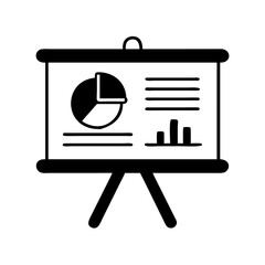 presentation board icon, presentation board silhouette vector illustration-Editable Vector Art of presentation board,presentation board vector