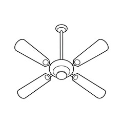 Ceiling Fan Silhouette Illustration