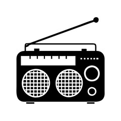 radio icon, radio silhouette vector illustration-Editable Vector Art of radio,radio vector
