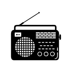 radio icon, radio silhouette vector illustration-Editable Vector Art of radio,radio vector