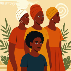 African people woman illustration Black culture