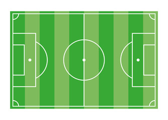 Football field, green and striped. Field for the game. Sports and competitions. EPS 10 vector illustrations