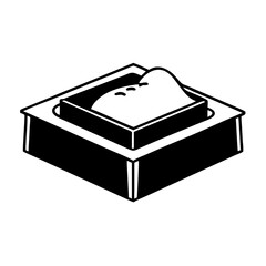 sandbox icon, sandbox silhouette vector illustration-Editable Vector Art of sandbox,sandbox vector
